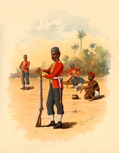 11. Bengalska rdzenna piechota, 1890. autorstwa Godfrey Douglas Giles