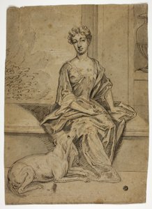 Portret damy dworu z mastifem autorstwa Godfrey Kneller