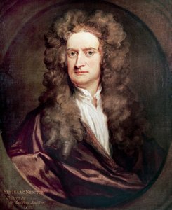 Portret Isaaca Newtona (1642-1727), angielskiego matematyka, fizyka i astronoma, obraz Godfrey Kneller (1646-1723)