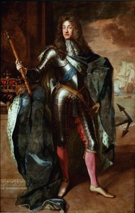 Portret króla Anglii Jakuba II (James II Stuart) (1633-1701) Obraz Godfreya Knellera (1646/49-1723) Koniec XVII wieku Narodowa Galeria Portretów Londyn - Portret króla Anglii Jakuba II Stuarta