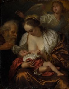 Święta Rodzina z aniołem autorstwa Godfried Schalcken