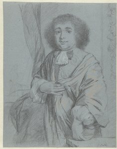 Portret stojącego dżentelmena Książka o sztuce lub album Study autorstwa Caspara Netschera (tytuł serii)