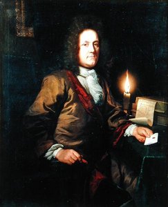 Portret Johna Actona, adwokata Basingstoke (olej na płótnie) autorstwa Godfried Schalcken