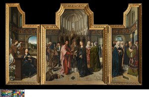 Tryptyk Colibrant, ok. 1517 r. (olej na desce) autorstwa Goossen van der (1465 c.1538) Weyden
