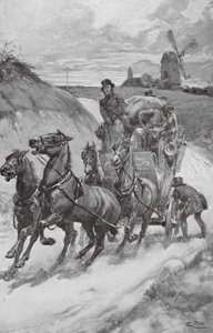 Trener sceniczny w dawnych czasach (litografia)