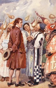 Ilustracja do Podróży Guliwera Jonathana Swifta (kolorowa litografia) autorstwa Gordon Frederick (after) Browne