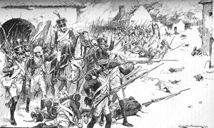 Kolumna za kolumną wdzierała się do wioski, tylko po to, by zostać odrzucona, 1896, 1902 autorstwa Gordon Frederick Browne