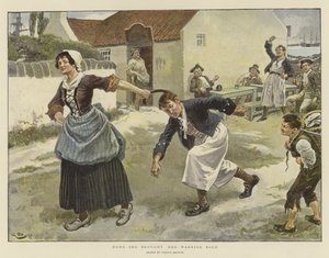 Dom Przyniosła swojego Wojownika Bolda (chromolitho) autorstwa Gordon Frederick Browne