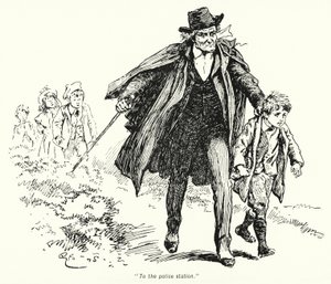 Ilustracja do Historii Poszukiwaczy Skarbów autorstwa E Nesbita (lito) autorstwa Gordon Frederick Browne