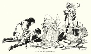 Ilustracja do Historii Poszukiwaczy Skarbów autorstwa E Nesbita (lito) autorstwa Gordon Frederick Browne