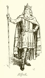 Król Alfred Wielki autorstwa Gordon Frederick Browne