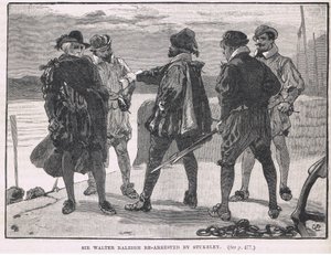 Sir Walter Raleigh ponownie aresztowany przez Stukeleya 1618 autorstwa Gordon Frederick Browne