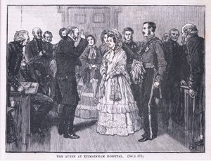 Królowa w szpitalu Kilmainham AD 1849 autorstwa Gordon Frederick Browne