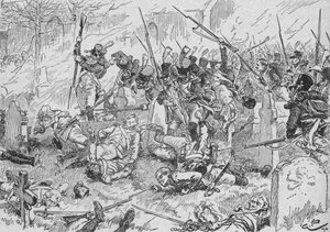 Młoda gwardia na cmentarzu w Essling, 1896, 1902 autorstwa Gordon Frederick Browne