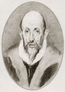 Domenikos Theotokopoulos, El Greco, z Żywych biografii wielkich malarzy. autorstwa Gordon Ross