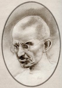 Mohandas Karamchand Gandhi, z Żywych biografii przywódców religijnych autorstwa Gordon Ross