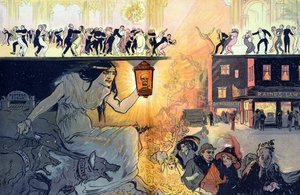 Taniec śmierci, wyd. 1912 (litografia kolorowa) autorstwa Gordon Ross