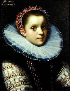 Portret młodej dziewczyny noszącej kryzę