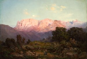Schlern z Rosengarten widziany z Rampeun
