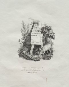 Zbiór esejów litograficznych: Fontanna naśladująca drzeworyt, ok. 1930 r. 1816.