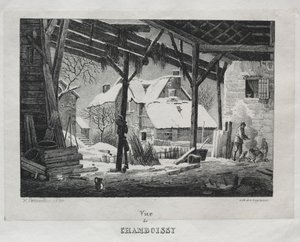 Widok Chamboissy, 1820. autorstwa Gottfried or Godefroy Engelmann