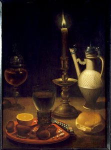 Martwa natura przy świecach Obraz Gotthardta Wediga (Gottfried Von Wedig) (1583-1641) autorstwa Gotthardt von Wedig