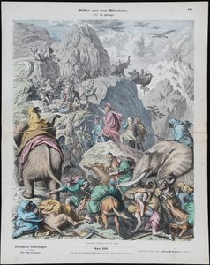 Hannibal przemierza Alpy z Münchener Bilderbogen autorstwa Gottlob Heinrich Leutemann