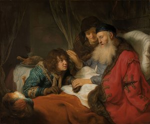 Izaak błogosławi Jakuba. Około 1638
