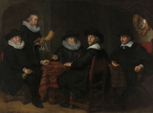 Czterech gubernatorów Gwardii Miejskiej Arkebuzerów, Amsterdam, 1642.