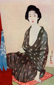 Japonka ubrana w letnie ubrania, 1920 1930.