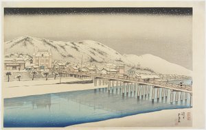 Wielki Most Sanjo_ w Kioto, styczeń 1920 autorstwa Goyo Hashiguchi