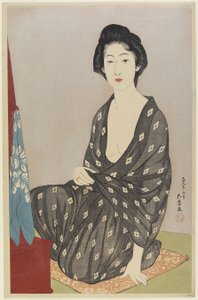 Kobieta w letniej szacie, czerwiec 1920 autorstwa Goyo Hashiguchi