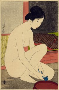 Yokugo no onna, 1915 (kolorowy drzeworyt)