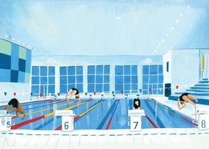 Lewisham Pool, 2015 (olej na papierze)