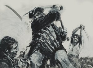 Czarnobrody (gwasz na papierze) autorstwa Graham Coton