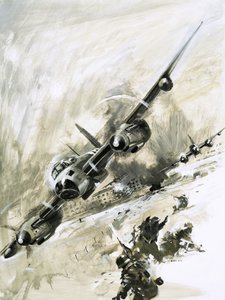 Komary bombardujące więzienie w Amiens autorstwa Graham Coton