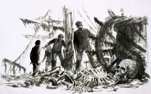 Marlborough zaginął w 1890 roku i nie został odnaleziony przez prawie ćwierć wieku (gwasz na papierze) autorstwa Graham Coton