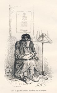 Szczur kościelny. Winiety ilustrowane przez JJ Granville. Rycina sygnowana Andrzejem, Bestem i Leloirem w części zatytułowanej „Szczur filozof” napisanej przez Edouarda Lemoine