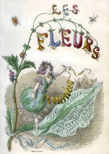 Frontispis książki "Les Fleurs animees", ilustrowany przez Grandville