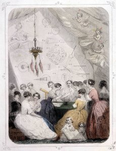 Panie studiujące astronomię - przez Grandville autorstwa Grandville