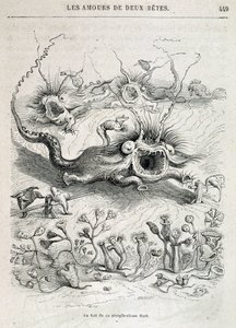 Les amours de deux beêtes (stromy pościg potworów) - w „Zwierzęta malowane przez siebie: życie prywatne i publiczne zwierząt” Grandville