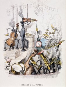 Muzycy zamienili się w maszyny i dawali „Koncert à la steam” – w „Un autre monde” Grandville