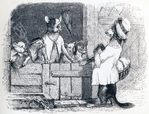 Wszy i jego towarzysz - Bajki La Fontaine autorstwa Grandville
