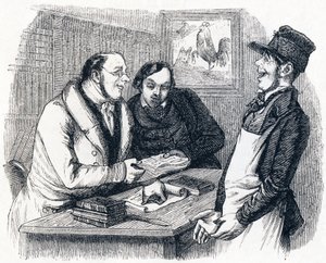 Piec i perła (Le coq et la perle) - Bajki La Fontaine autorstwa Grandville