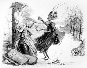 Cykada i mrówka, ilustracja do „Bajek” La Fontaine