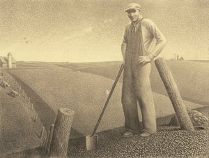 Wiosną autorstwa Grant Wood