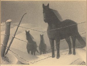 Studium „luty”, 1940 autorstwa Grant Wood