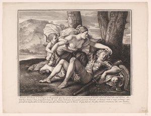 Rinaldo w Armida autorstwa Gérard Audran (attributed to)