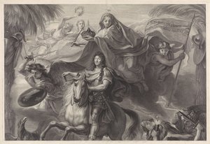 Alegoryczny portret konny Ludwika XIV, króla Francji autorstwa Gérard Edelinck