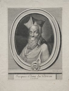 Kardynał Jaques Davey Duperron. autorstwa Gérard Edelinck